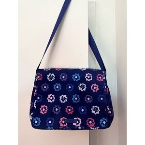 Vera Bradley Ellie Flowers Canvas Messenger Bag
